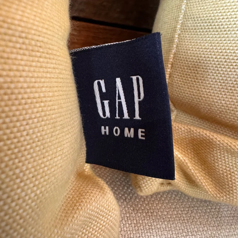 GAP Home Yellow & White Striped Throw Pillows x 2